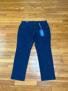 Soft Surroundings Triple S Jeans Dark Wash Denim Women's Size 18p Petite NWT